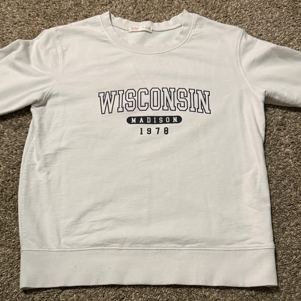 White Wisconsin Madison Crewneck